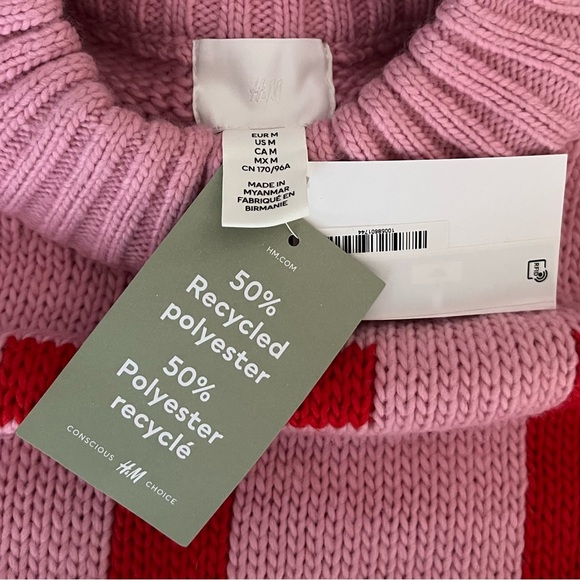 NWT H&M M Colorful Christmas Sweater - Picture 4 of 6